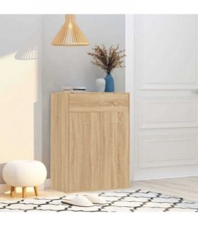 vidaXL Shoe Cabinet Sonoma Oak 60x35x84 cm Engineered Wood