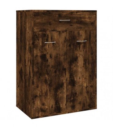 vidaXL Shoe Cabinet | Smoked Oak | Engineered Wood | Compact | Storage