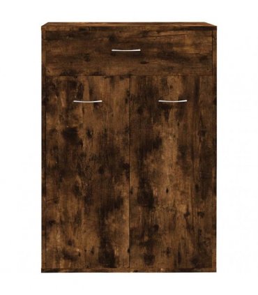 vidaXL Shoe Cabinet | Smoked Oak | Engineered Wood | Compact | Storage