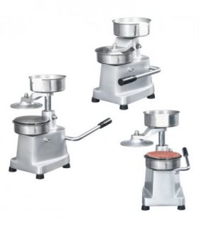 vidaXL Hamburger Press Machine with 500 Patty Papers Aluminium 13 cm — Size: 130 mm
