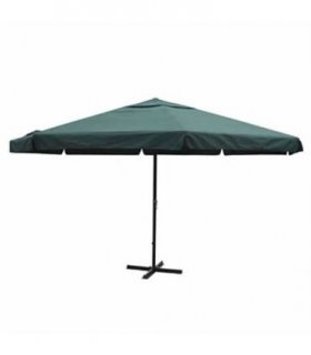 vidaXL Garden Parasol | Green | Aluminium, Polyester | Large | Height-Adjustable — Size: 500 cm