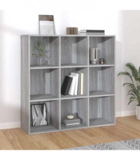 vidaXL Book Cabinet | Grey Sonoma | Engineered wood | Medium | Book Cabinet
