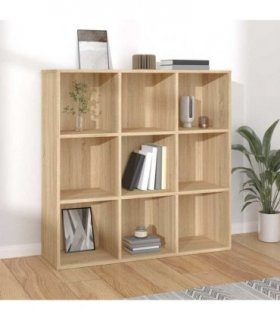 vidaXL Bookcase | Sonoma Oak | Engineered wood | Medium | Bookcase | Rectangular