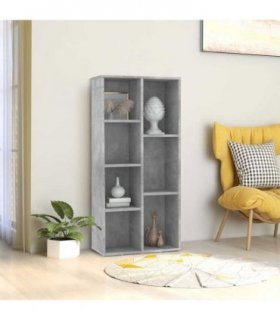 vidaXL Book Cabinet Concrete Grey 50x25x106 cm Engineered Wood