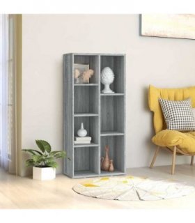 vidaXL Book Cabinet Grey Sonoma 50x25x106 cm