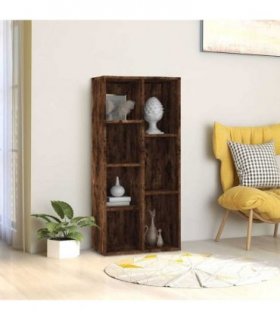 vidaXL Book Cabinet Smoked Oak 50x25x106 cm