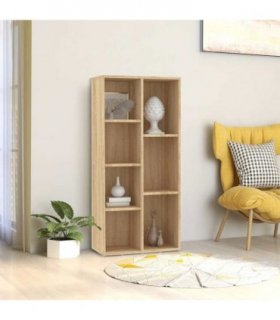 vidaXL Book Cabinet Sonoma Oak 50x25x106 cm Engineered Wood
