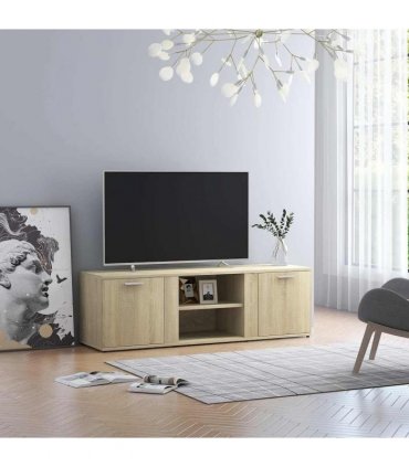 vidaXL TV Cabinet Sonoma Oak 120x34x37 cm Engineered Wood