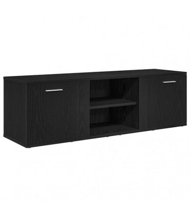 vidaXL TV Cabinet Black Oak 120x34x37 cm Engineered Wood