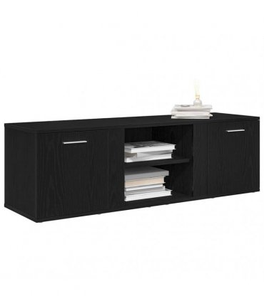 vidaXL TV Cabinet Black Oak 120x34x37 cm Engineered Wood