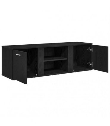 vidaXL TV Cabinet Black Oak 120x34x37 cm Engineered Wood