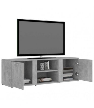 vidaXL TV Cabinet Concrete Grey 120x34x37 cm Engineered Wood
