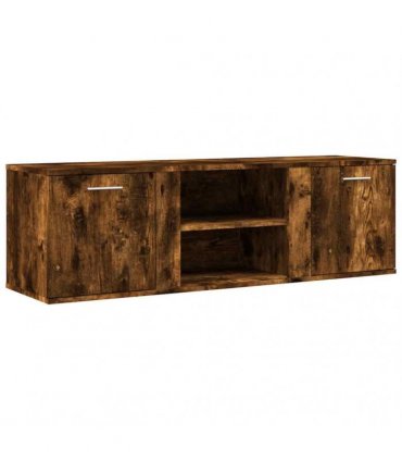 vidaXL TV Cabinet Smoked Oak 120x34x37 cm Engineered Wood