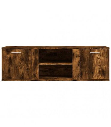 vidaXL TV Cabinet Smoked Oak 120x34x37 cm Engineered Wood