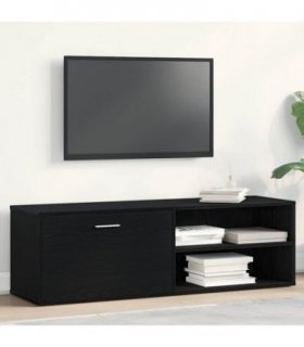 vidaXL TV Cabinet Black Oak 120x34x37 cm Engineered Wood — V0672023700