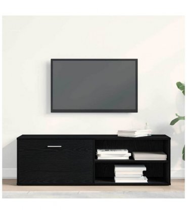 vidaXL TV Cabinet Black Oak 120x34x37 cm Engineered Wood — V0672023700