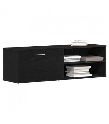 vidaXL TV Cabinet Black Oak 120x34x37 cm Engineered Wood — V0672023700