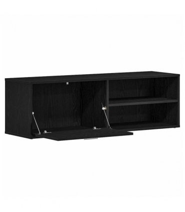 vidaXL TV Cabinet Black Oak 120x34x37 cm Engineered Wood — V0672023700