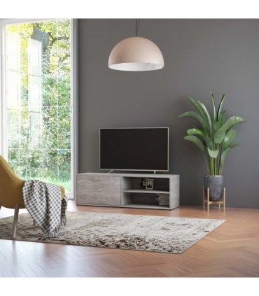 vidaXL TV Cabinet Concrete Grey 120x34x37 cm Engineered Wood — V0672023703