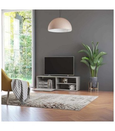 vidaXL TV Cabinet Concrete Grey 120x34x37 cm Engineered Wood — V0672023703