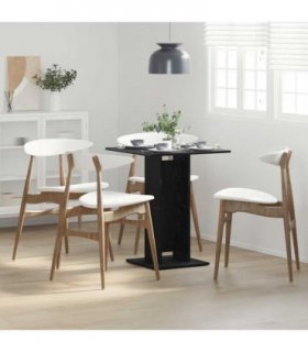 vidaXL Bistro Table Black Oak 60x60x75 cm Engineered Wood