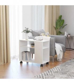 vidaXL Side Table White 70x35x55 cm Engineered Wood