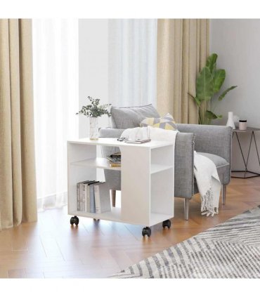 vidaXL Side Table White 70x35x55 cm Engineered Wood