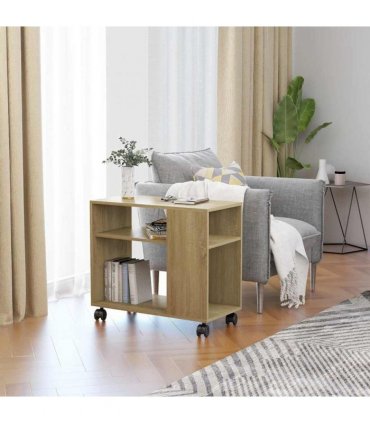 vidaXL Side Table Sonoma Oak 70x35x55 cm Engineered Wood