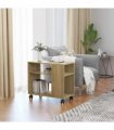 vidaXL Side Table Sonoma Oak 70x35x55 cm Engineered Wood