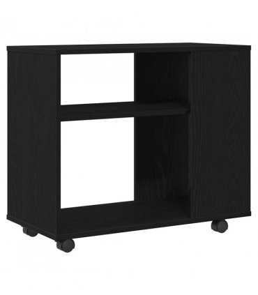 vidaXL Side Table Black Oak 70x35x60 cm Engineered Wood