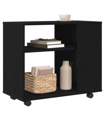 vidaXL Side Table Black Oak 70x35x60 cm Engineered Wood