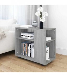 vidaXL Side Table Grey Sonoma 70x35x55 cm Engineered Wood