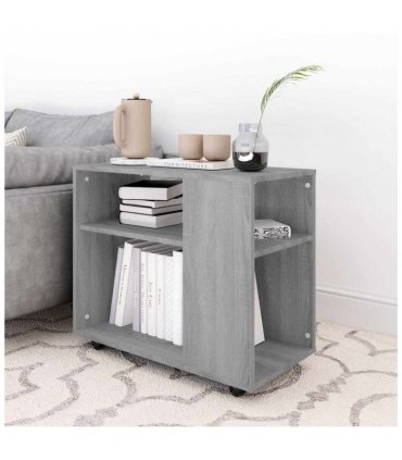 vidaXL Side Table Grey Sonoma 70x35x55 cm Engineered Wood