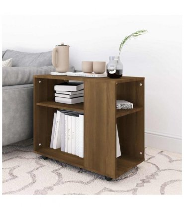 vidaXL Side Table Brown Oak 70x35x55 cm Engineered Wood