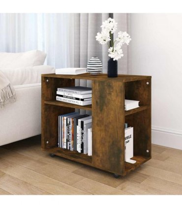 vidaXL Side Table Smoked Oak 70x35x55 cm Engineered Wood
