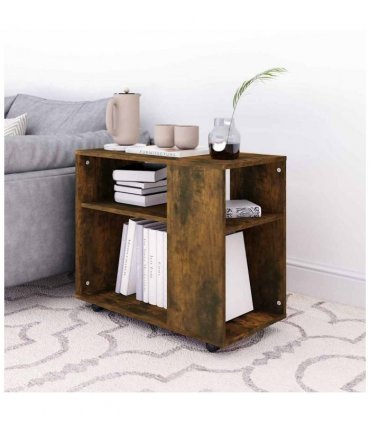 vidaXL Side Table Smoked Oak 70x35x55 cm Engineered Wood