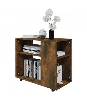 vidaXL Side Table Smoked Oak 70x35x55 cm Engineered Wood