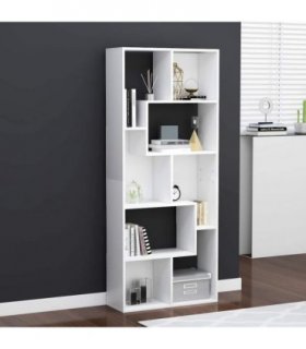 vidaXL Book Cabinet White 67x24x161 cm Engineered Wood