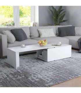 vidaXL Coffee Table White 150x50x35 cm Engineered Wood