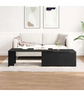 vidaXL Coffee Table Black Oak 150 x 50 x 35 cm Engineered Wood