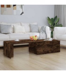 vidaXL Coffee Table Smoked Oak 150x50x35 cm Engineered Wood