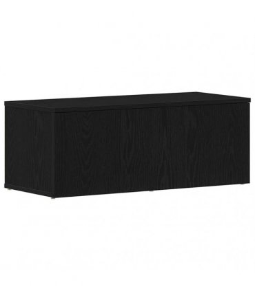 vidaXL TV Cabinet with Drawer Black Oak 80x34x30 cm Engineered Wood