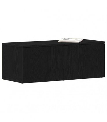 vidaXL TV Cabinet with Drawer Black Oak 80x34x30 cm Engineered Wood
