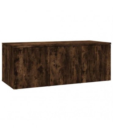 vidaXL TV Cabinet Smoked Oak 80x34x30 cm Engineered Wood