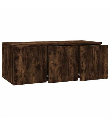 vidaXL TV Cabinet Smoked Oak 80x34x30 cm Engineered Wood