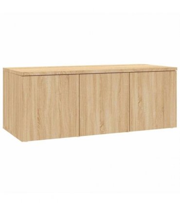 vidaXL TV Cabinet Sonoma Oak 80x34x30 cm Engineered Wood