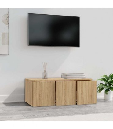 vidaXL TV Cabinet Sonoma Oak 80x34x30 cm Engineered Wood