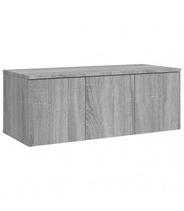 vidaXL TV Cabinet Grey Sonoma 80x34x30 cm Engineered Wood