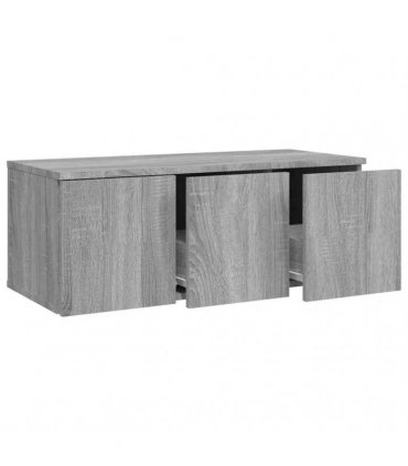 vidaXL TV Cabinet Grey Sonoma 80x34x30 cm Engineered Wood