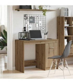 vidaXL Desk Artisan Oak 100x50x76 cm Engineered Wood — V0672023765